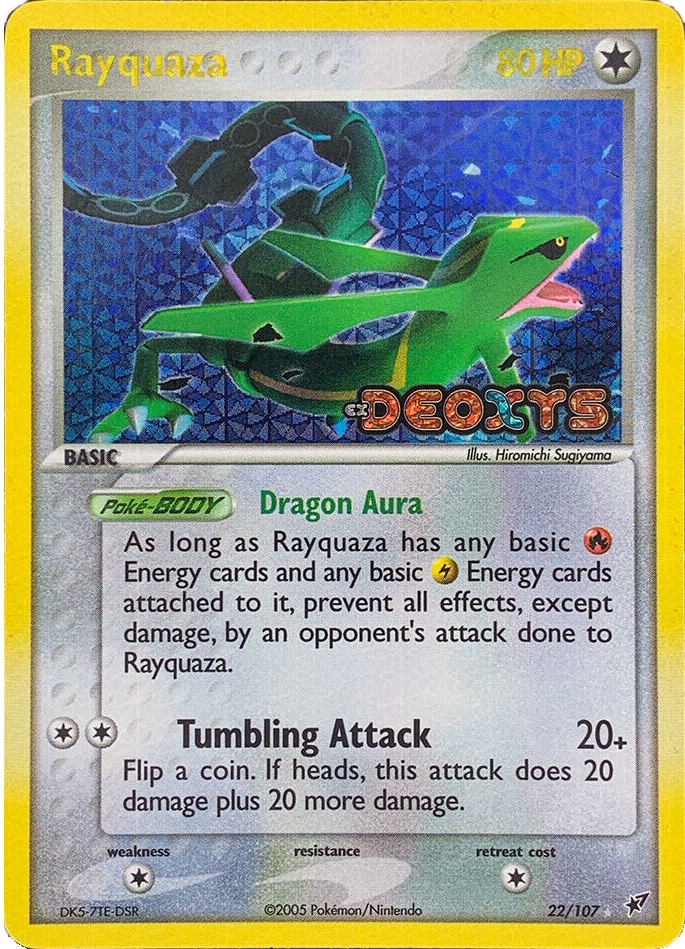 Rayquaza (22/107) (Stamped) [EX: Deoxys] | Anubis Games and Hobby