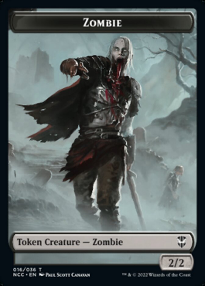Zombie // Goat Double-Sided Token [Streets of New Capenna Commander Tokens] | Anubis Games and Hobby
