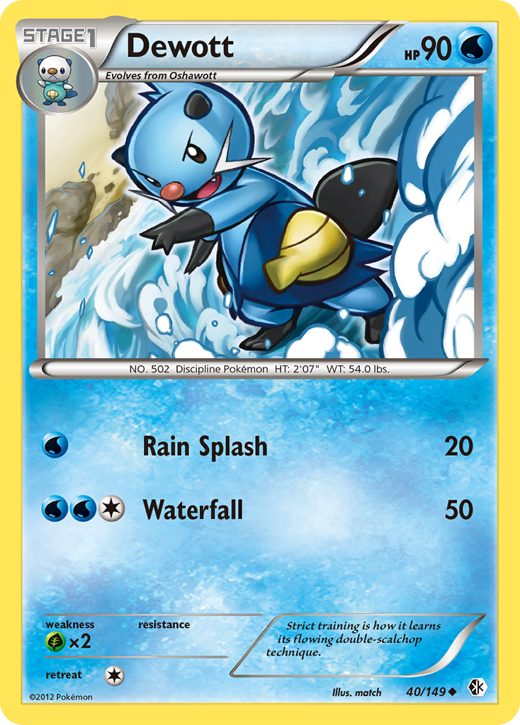 Dewott (40/149) [Black & White: Boundaries Crossed] | Anubis Games and Hobby