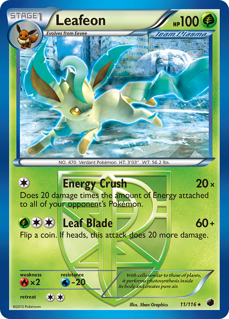 Leafeon (11/116) [Black & White: Plasma Freeze] | Anubis Games and Hobby