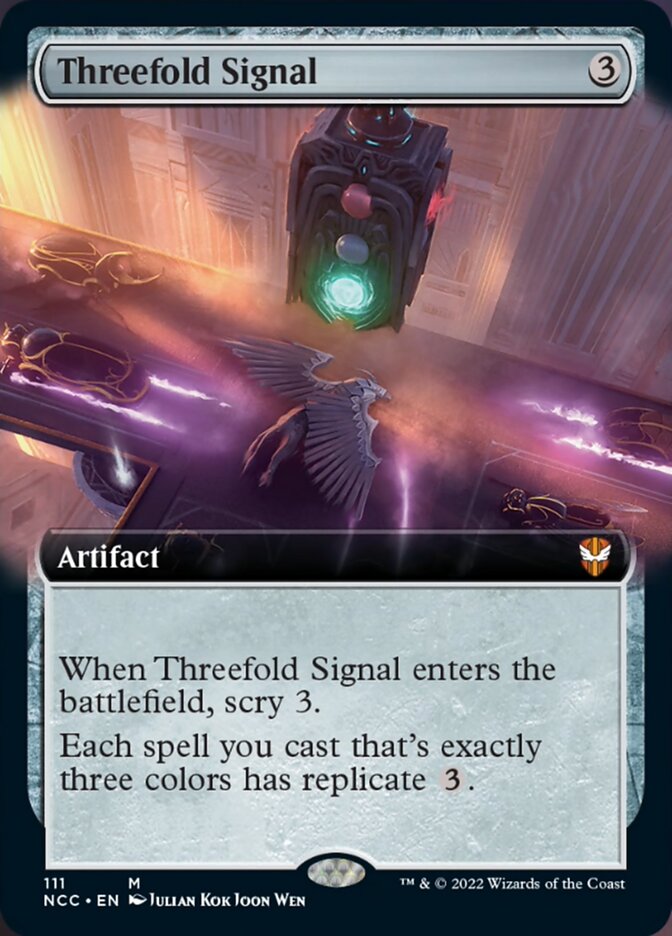Threefold Signal (Extended Art) [Streets of New Capenna Commander] | Anubis Games and Hobby