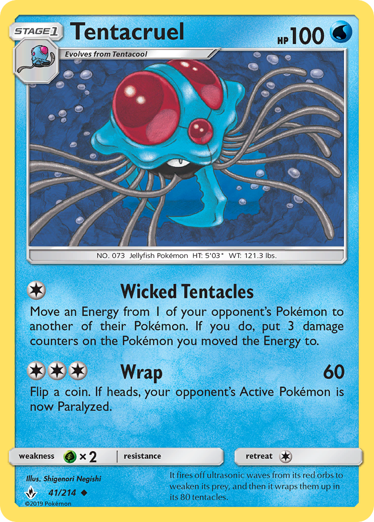 Tentacruel (41/214) [Sun & Moon: Unbroken Bonds] | Anubis Games and Hobby