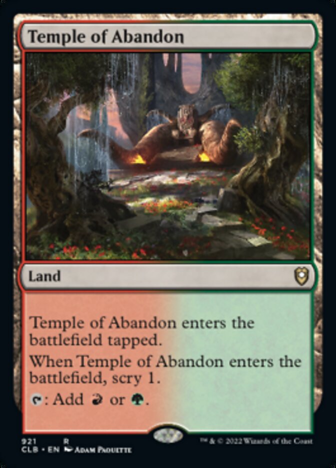 Temple of Abandon [Commander Legends: Battle for Baldur's Gate] | Anubis Games and Hobby