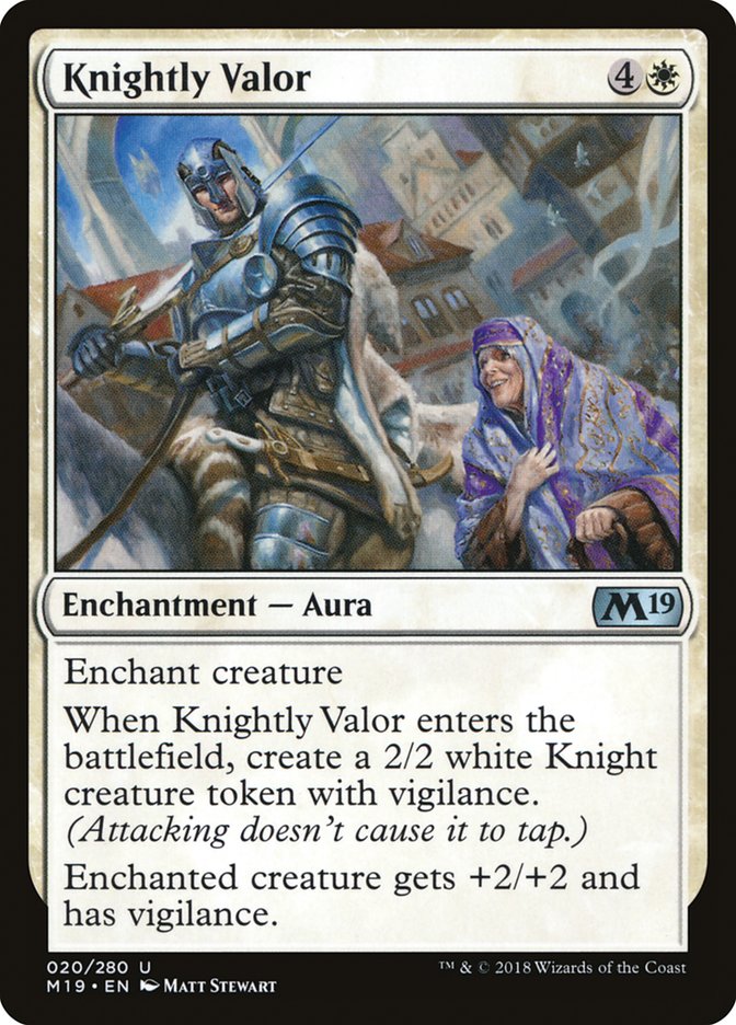 Knightly Valor [Core Set 2019] | Anubis Games and Hobby