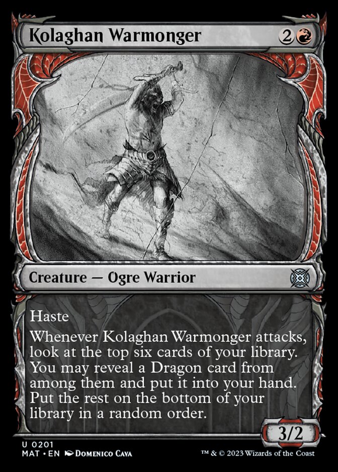 Kolaghan Warmonger (Showcase Halo Foil) [March of the Machine: The Aftermath] | Anubis Games and Hobby