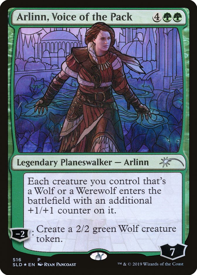 Arlinn, Voice of the Pack (Stained Glass) [Secret Lair Drop Promos] | Anubis Games and Hobby