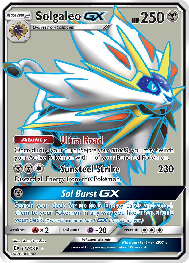 Solgaleo GX (143/149) [Sun & Moon: Base Set] | Anubis Games and Hobby