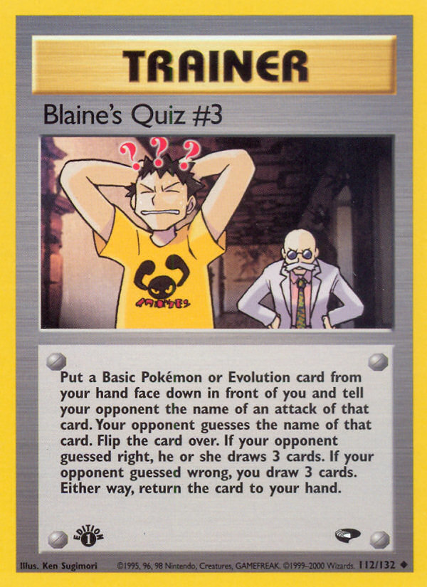 Blaine's Quiz #3 (112/132) [Gym Challenge 1st Edition] | Anubis Games and Hobby