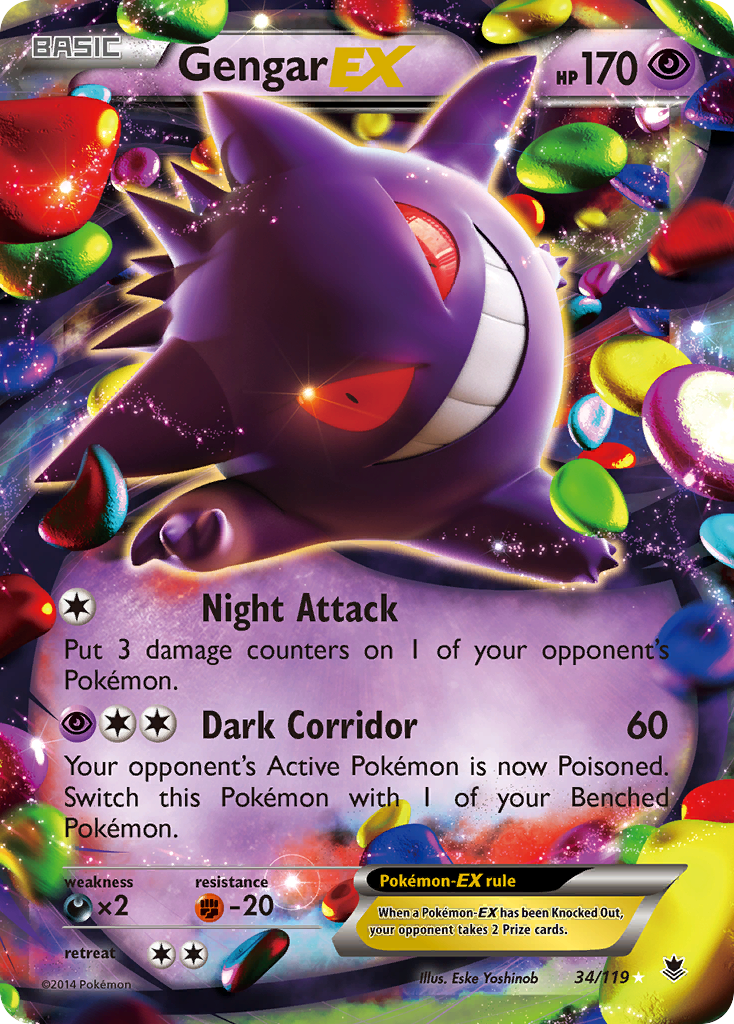 Gengar EX (34/119) [XY: Phantom Forces] | Anubis Games and Hobby