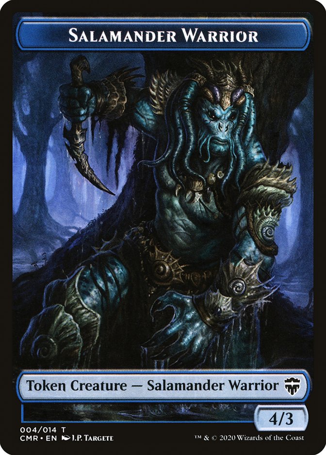 Salamander Warrior // Zombie Double-Sided Token [Commander Legends Tokens] | Anubis Games and Hobby