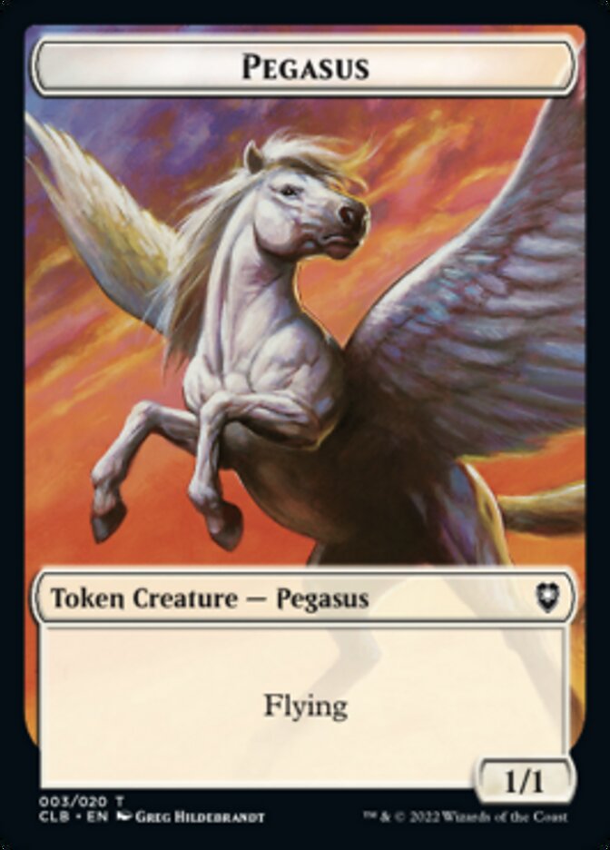 Pegasus Token [Commander Legends: Battle for Baldur's Gate Tokens] | Anubis Games and Hobby