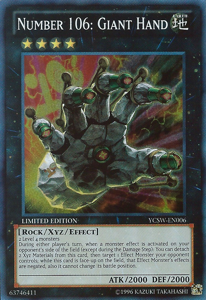 Number 106: Giant Hand [YCSW-EN006] Super Rare | Anubis Games and Hobby