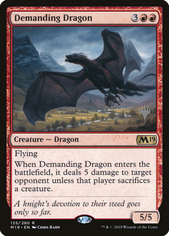 Demanding Dragon (Promo Pack) [Core Set 2019 Promos] | Anubis Games and Hobby