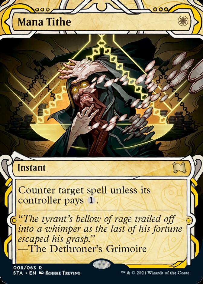 Mana Tithe (Foil Etched) [Strixhaven: School of Mages Mystical Archive] | Anubis Games and Hobby
