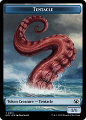 Tentacle // Human (26) Double-Sided Token [March of the Machine Commander Tokens] | Anubis Games and Hobby