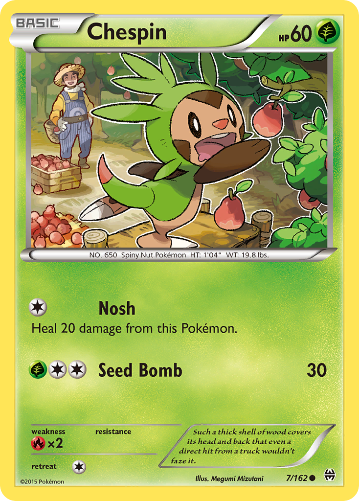 Chespin (7/162) [XY: BREAKthrough] | Anubis Games and Hobby