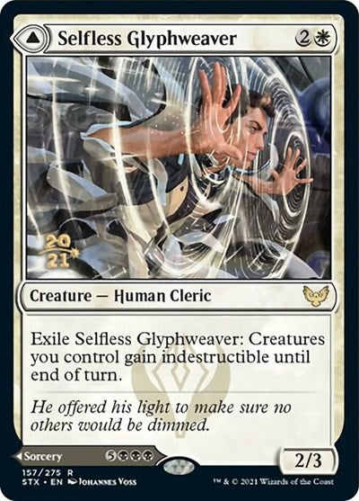 Selfless Glyphweaver // Deadly Vanity [Strixhaven: School of Mages Prerelease Promos] | Anubis Games and Hobby