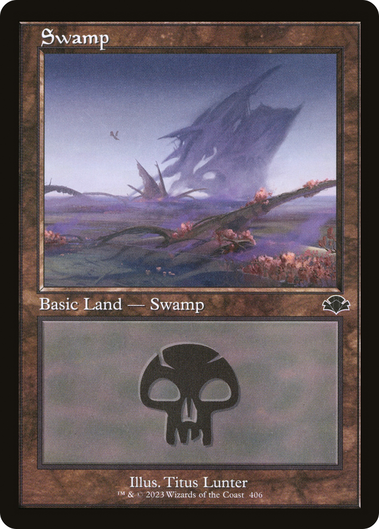 Swamp (406) (Retro) [Dominaria Remastered] | Anubis Games and Hobby