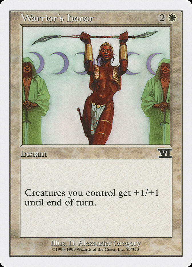 Warrior's Honor [Classic Sixth Edition] | Anubis Games and Hobby