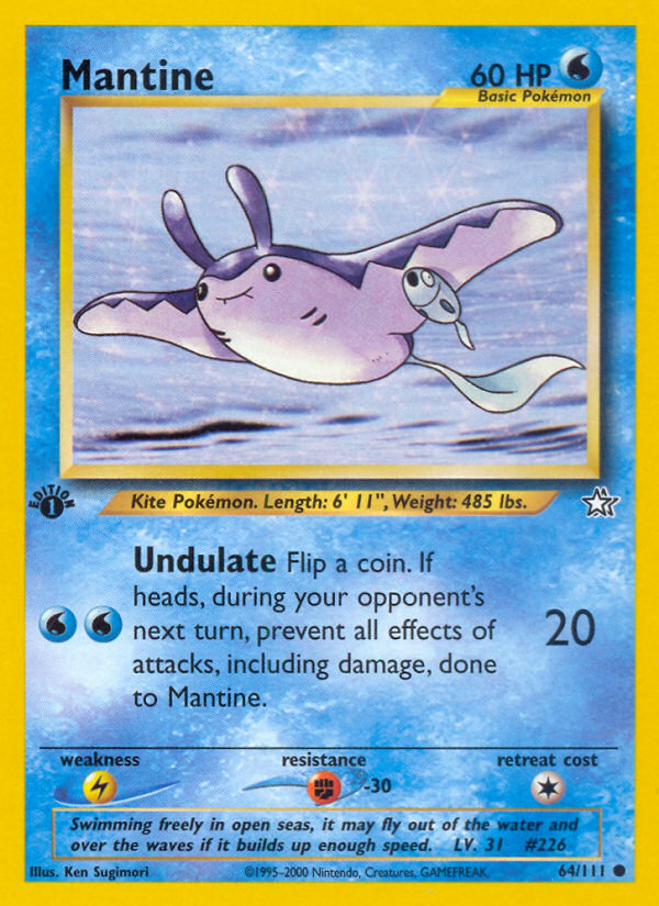 Mantine (64/111) [Neo Genesis 1st Edition] | Anubis Games and Hobby