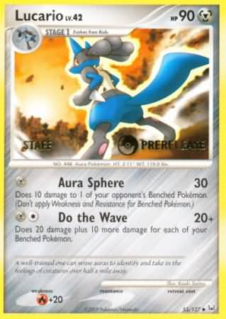 Lucario (53/127) (Staff Prerelease Promo) [Diamond & Pearl: Black Star Promos] | Anubis Games and Hobby