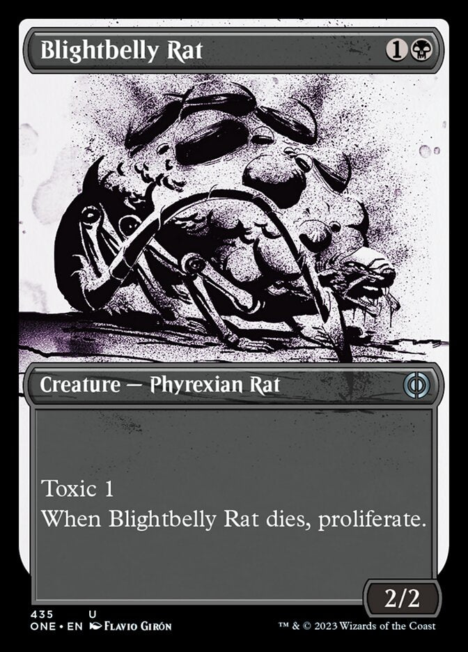 Blightbelly Rat (Showcase Ichor Step-and-Compleat Foil) [Phyrexia: All Will Be One] | Anubis Games and Hobby