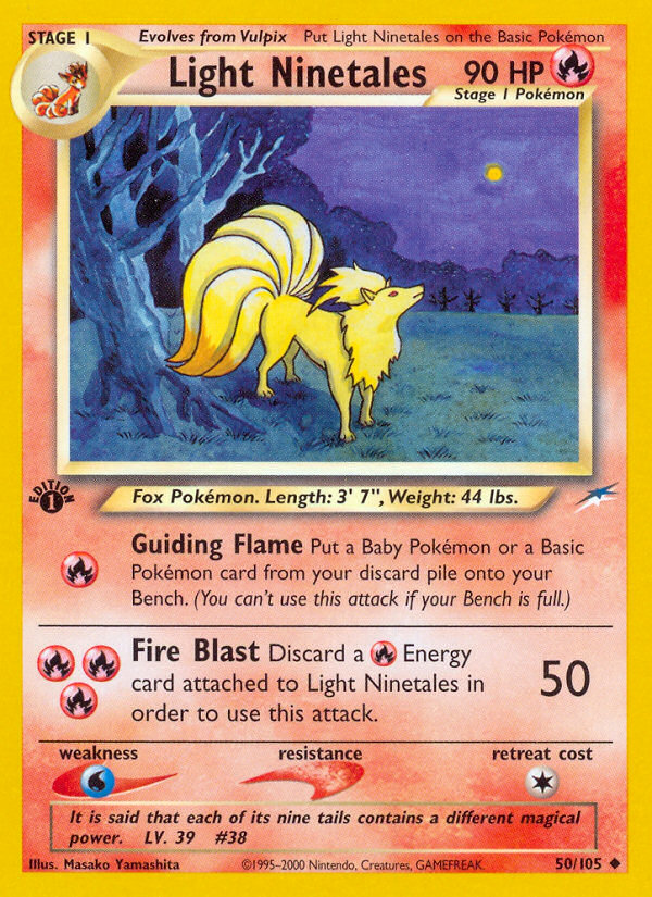 Light Ninetales (50/105) [Neo Destiny 1st Edition] | Anubis Games and Hobby