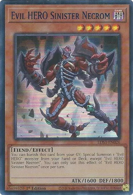 Evil HERO Sinister Necrom (Blue) [LDS3-EN026] Ultra Rare | Anubis Games and Hobby