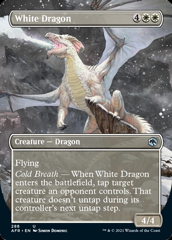 White Dragon (Borderless Alternate Art) [Dungeons & Dragons: Adventures in the Forgotten Realms] | Anubis Games and Hobby