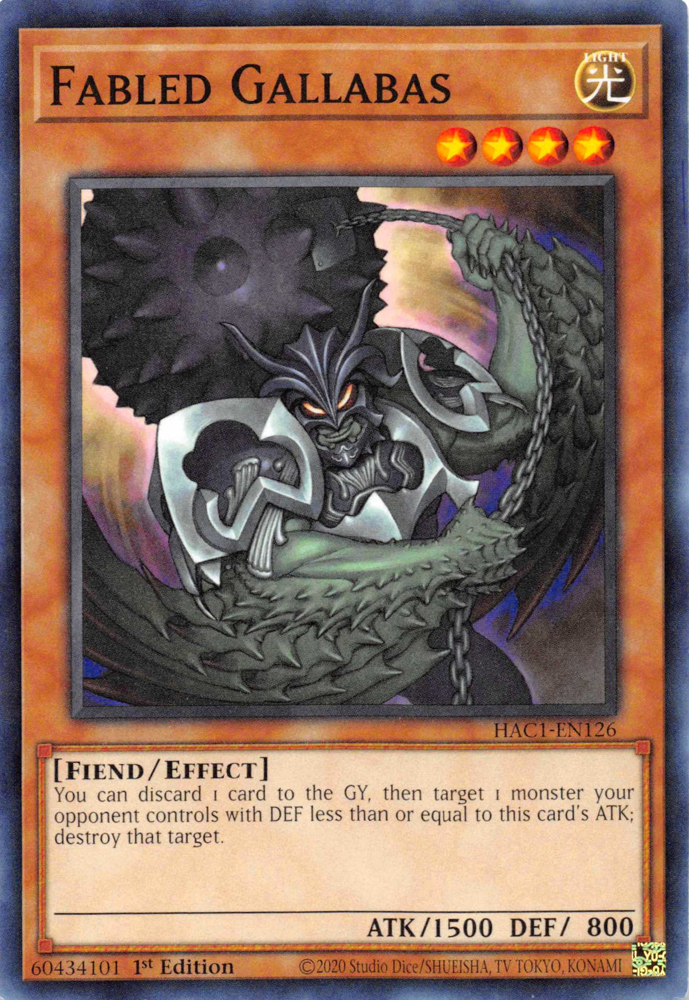 Fabled Gallabas [HAC1-EN126] Common | Anubis Games and Hobby