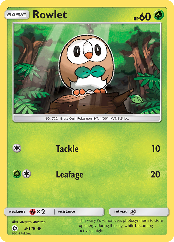 Rowlet (9/149) [Sun & Moon: Base Set] | Anubis Games and Hobby