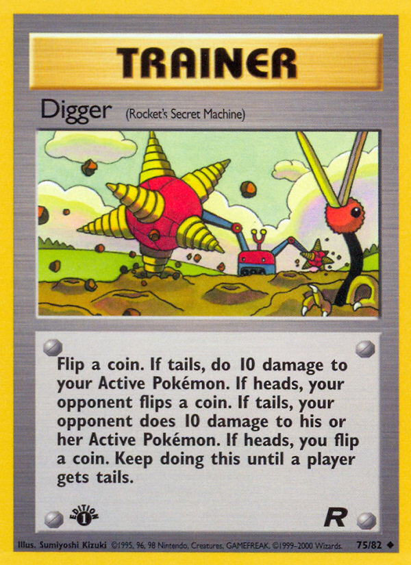 Digger (75/82) [Team Rocket 1st Edition] | Anubis Games and Hobby