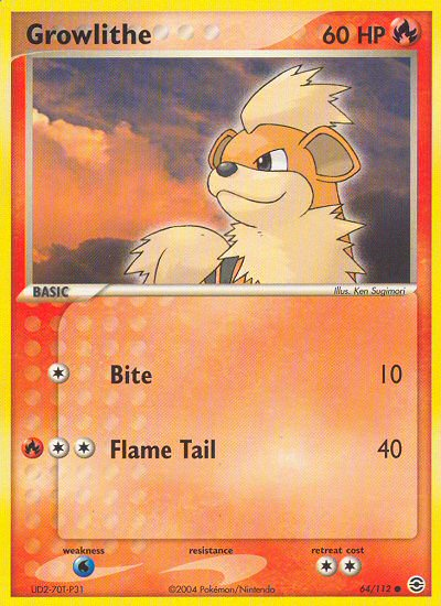 Growlithe (64/112) [EX: FireRed & LeafGreen] | Anubis Games and Hobby
