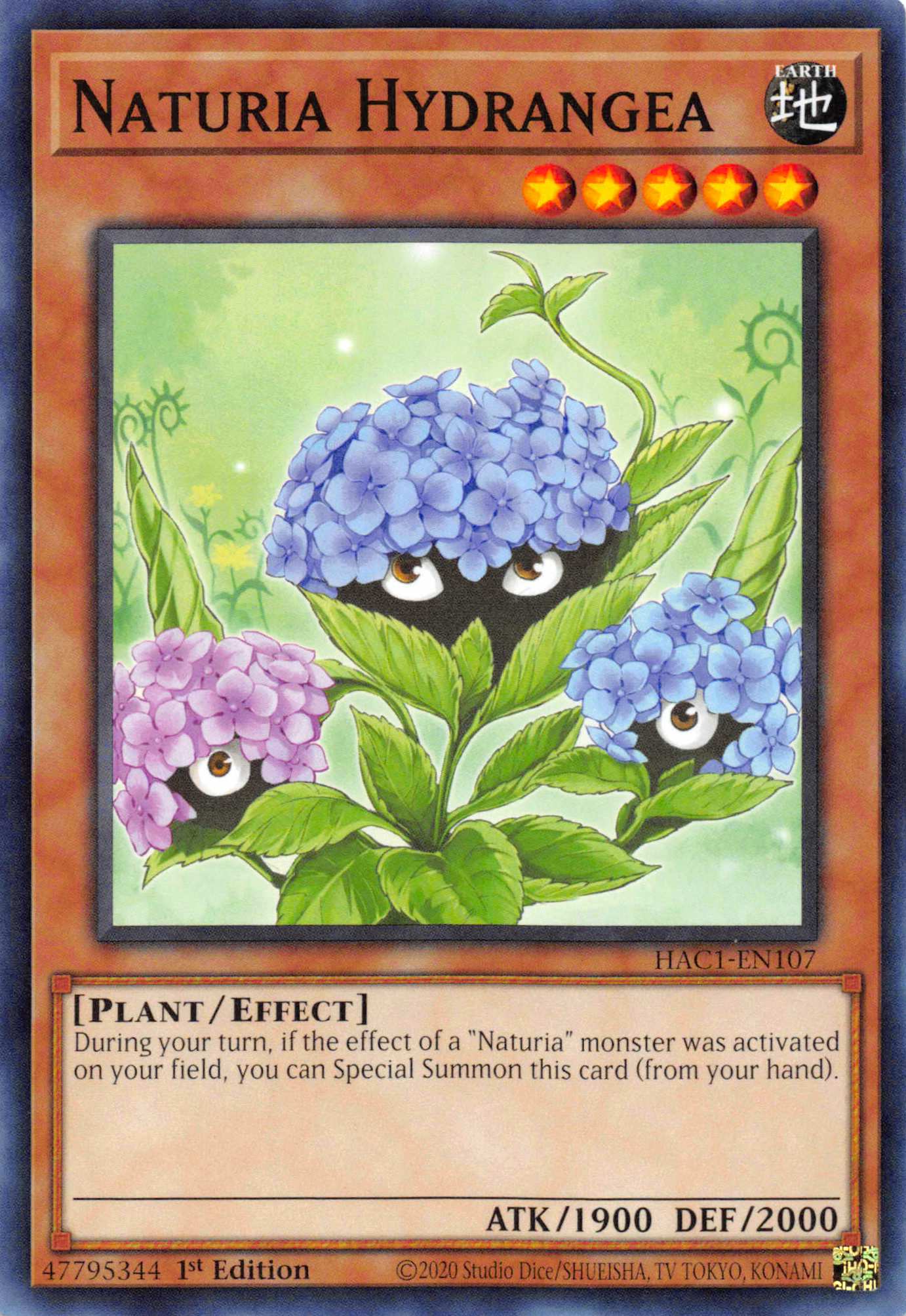 Naturia Hydrangea [HAC1-EN107] Common | Anubis Games and Hobby