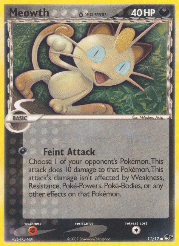 Meowth (11/17) (Delta Species) [POP Series 5] | Anubis Games and Hobby