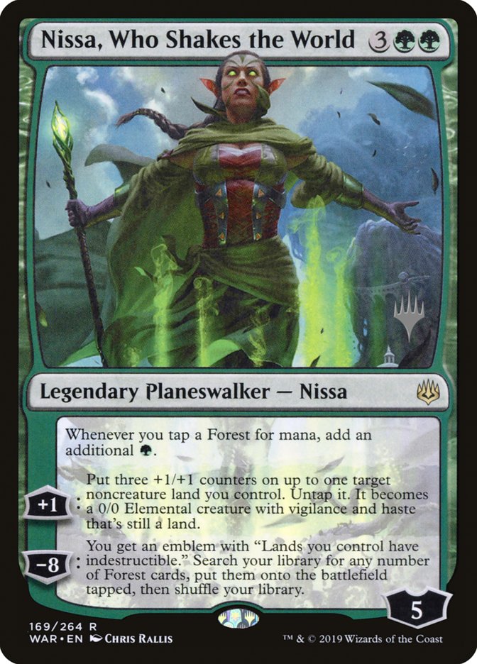 Nissa, Who Shakes the World (Promo Pack) [War of the Spark Promos] | Anubis Games and Hobby