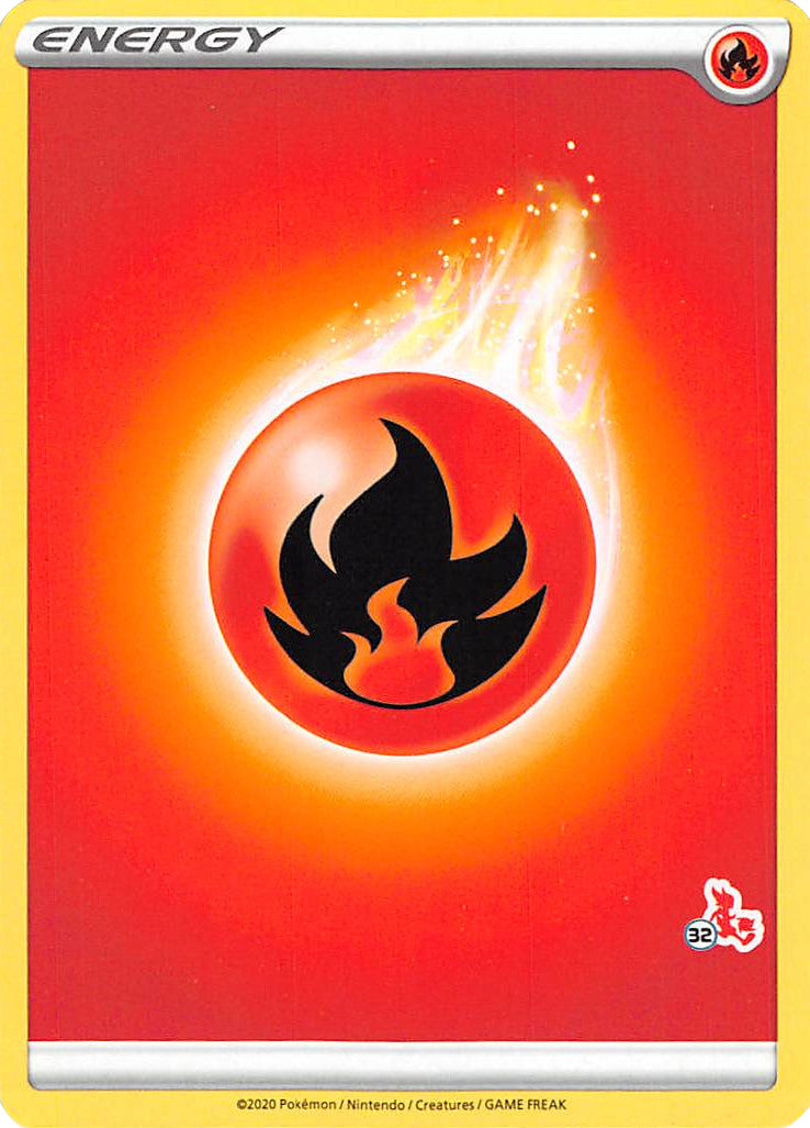 Fire Energy (Cinderace Stamp #32) [Battle Academy 2022] | Anubis Games and Hobby