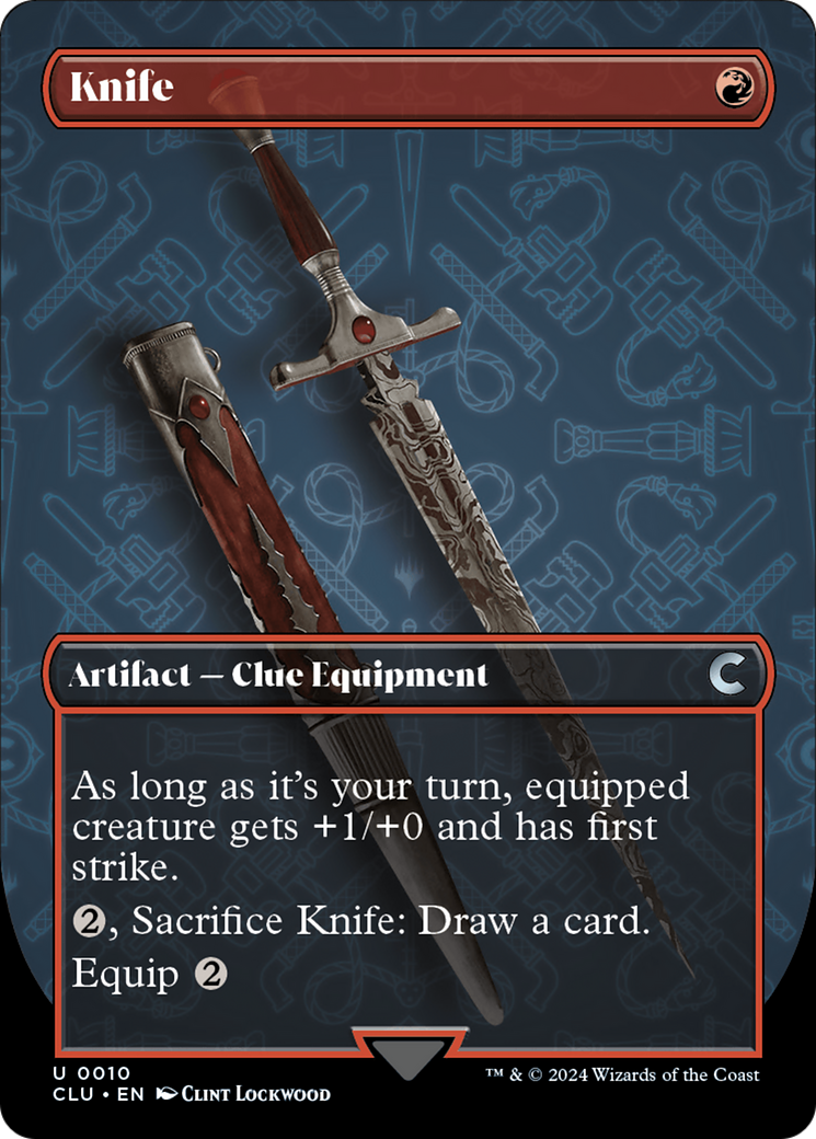 Knife (Borderless) [Ravnica: Clue Edition] | Anubis Games and Hobby