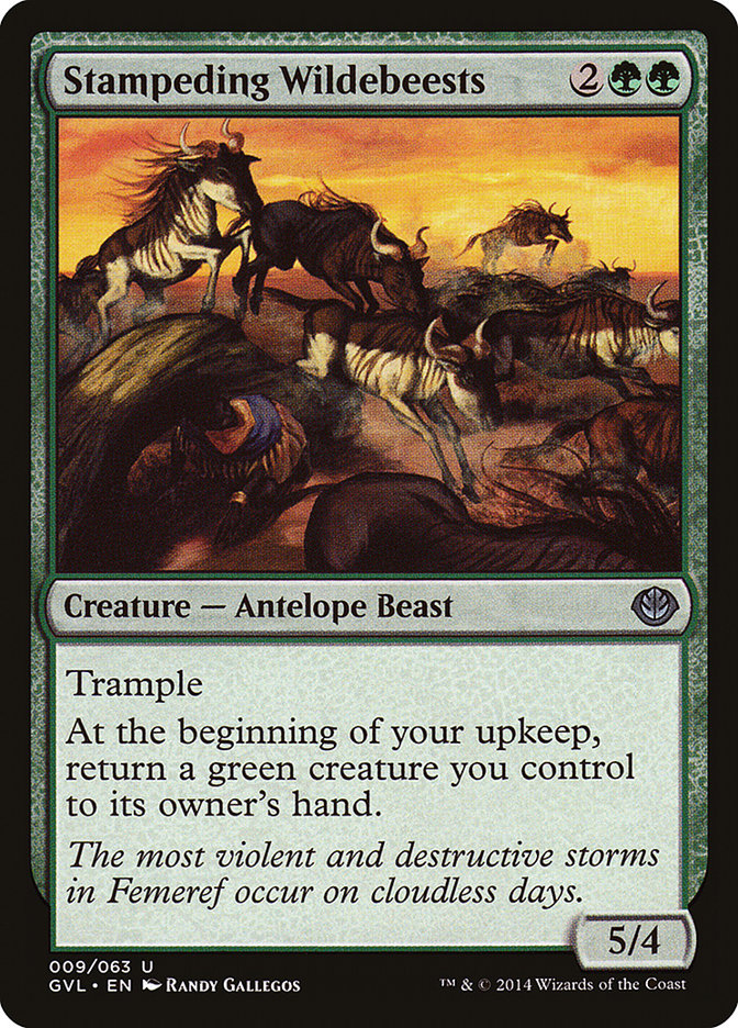 Stampeding Wildebeests (Garruk vs. Liliana) [Duel Decks Anthology] | Anubis Games and Hobby