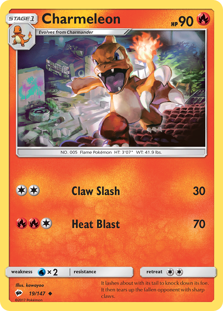 Charmeleon (19/147) [Sun & Moon: Burning Shadows] | Anubis Games and Hobby