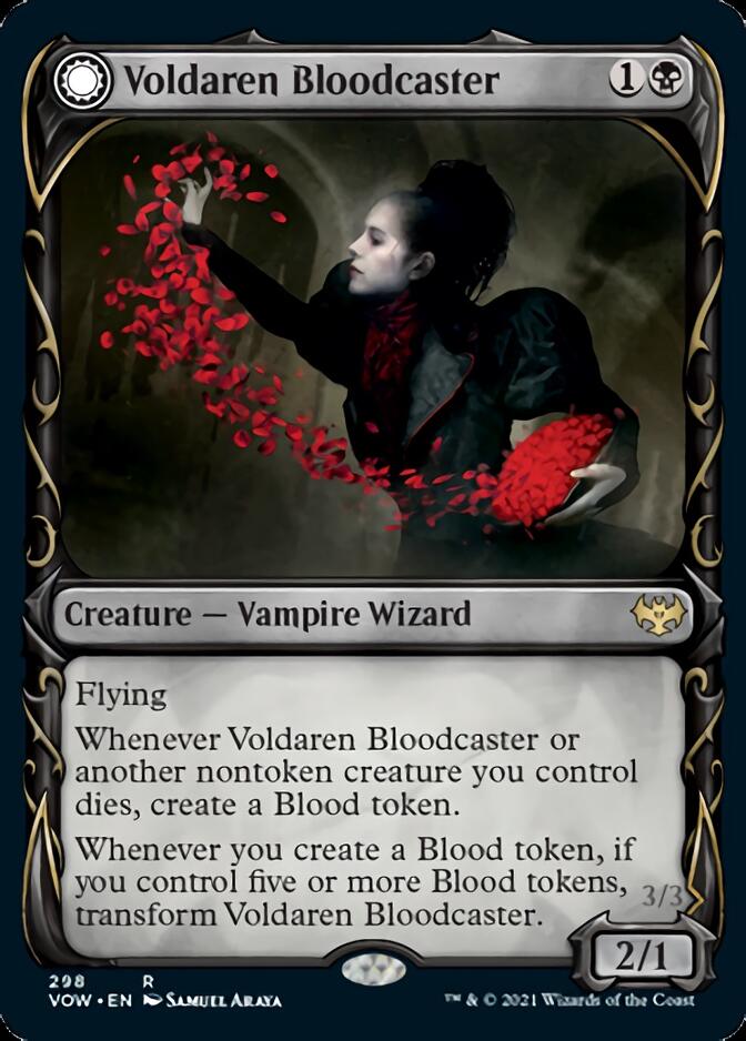 Voldaren Bloodcaster // Bloodbat Summoner (Showcase Fang Frame) [Innistrad: Crimson Vow] | Anubis Games and Hobby