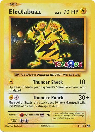 Electabuzz (41/108) (Toys R Us Promo) [XY: Evolutions] | Anubis Games and Hobby