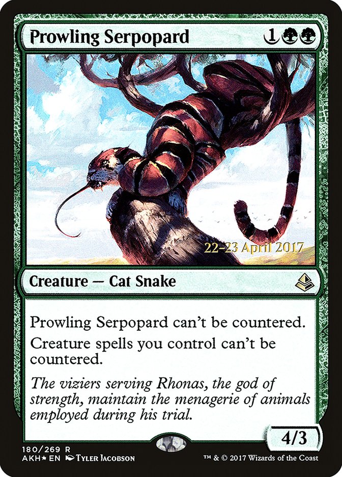 Prowling Serpopard [Amonkhet Prerelease Promos] | Anubis Games and Hobby
