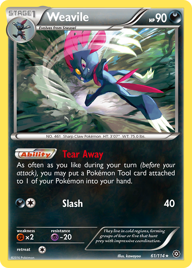 Weavile (61/114) [XY: Steam Siege] | Anubis Games and Hobby