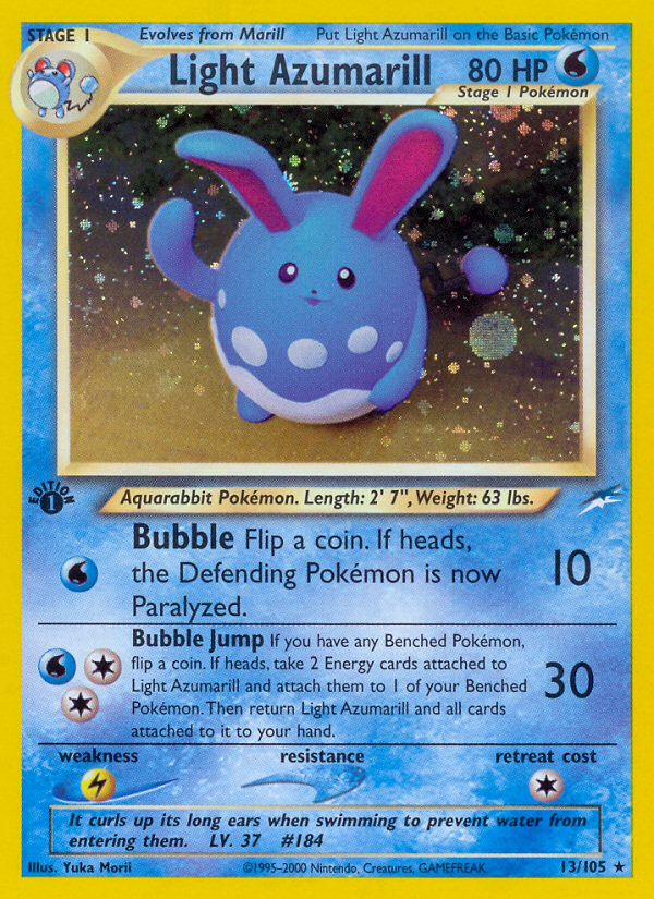 Light Azumarill (13/105) [Neo Destiny 1st Edition] | Anubis Games and Hobby