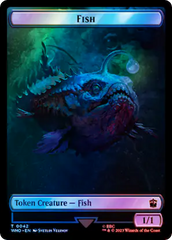 Fish // Alien Salamander Double-Sided Token (Surge Foil) [Doctor Who Tokens] | Anubis Games and Hobby