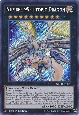 Number 99: Utopic Dragon [NECH-EN099] Secret Rare | Anubis Games and Hobby