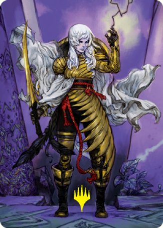 The Wandering Emperor 1 Art Card (Gold-Stamped Signature) [Kamigawa: Neon Dynasty Art Series] | Anubis Games and Hobby