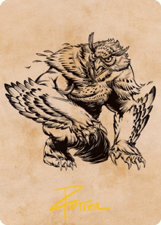 Owlbear (Showcase) Art Card (Gold-Stamped Signature) [Dungeons & Dragons: Adventures in the Forgotten Realms Art Series] | Anubis Games and Hobby