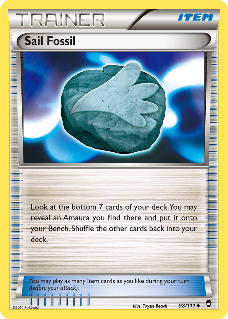 Sail Fossil (98/111) [XY: Furious Fists] | Anubis Games and Hobby